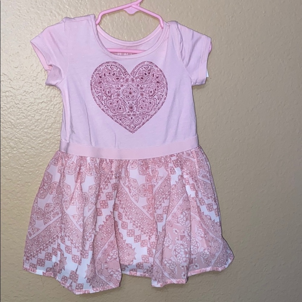 Pink Dress with Heart Detail